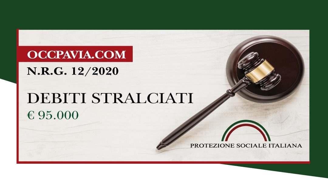 Trib. Pavia: Sentenza sovraindebitamento del 19.1.2021. Piano del Consumatore. Insegnate stralcia euro 95.000 di debiti pagando 15.000 in 4 anni.