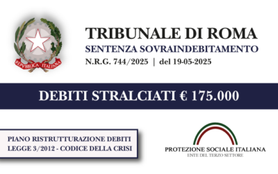 Padre di famiglia salva la casa dall’asta I Trib. Roma I Piano di ristrutturazione dei debiti